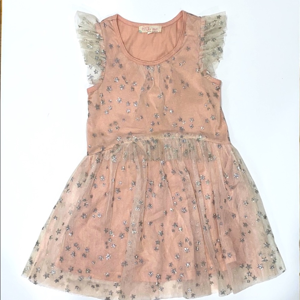 Girls 5 truly me pink sparkle dress and coat